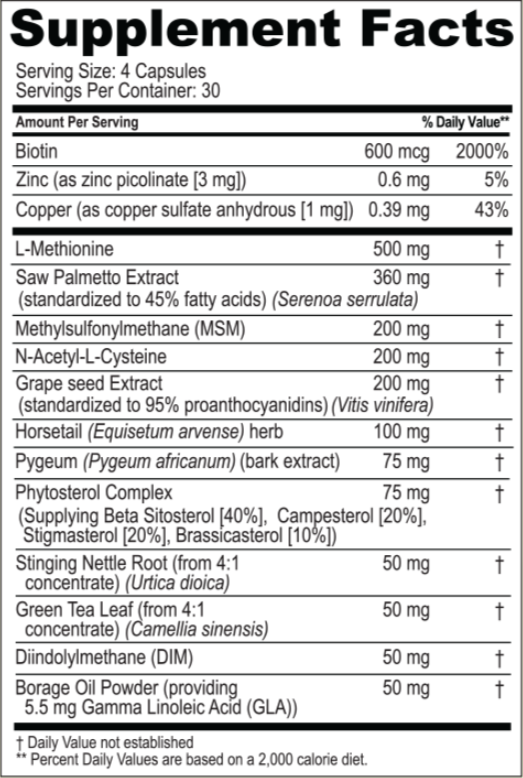 ULTRAFX10 Supplement Facts