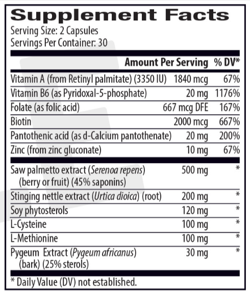 Hair Revital X Supplement Facts